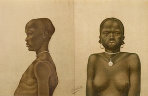 Niño Waganda y niña Dinka, de 