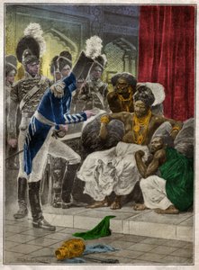 Sri Vikrama Rajasinha, rey de Kandy (Sri Lanka) destituido por los ingleses en 1815. 1924