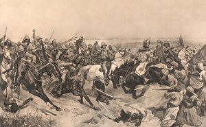 La carga de los 21º Lanceros en la Batalla de Omdurman de Richard Caton (after) Woodville