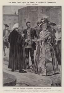 Una forma fácil de salir de deudas: un matrimonio en Newgate de Richard Caton II (after) Woodville