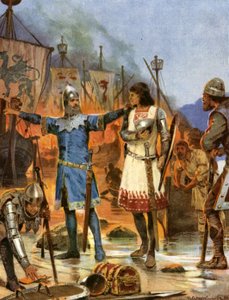 Fitzstephen quema sus barcos de Richard Caton II (after) Woodville