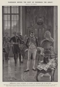 Napoleón ante el busto de Federico el Grande