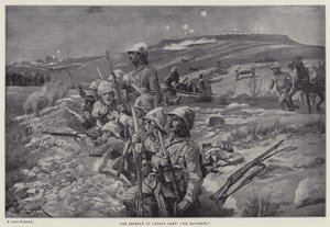 La defensa del campamento de César, "¡fijen bayonetas!" (litografía)