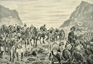 Ataque en el Valle de Kuram, 1901 de Richard Caton II Woodville