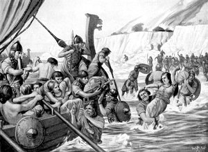 Invasores sajones, 1921 de Richard Caton II Woodville