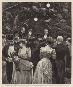 Fiesta vespertina a beneficio de los hospitales de Londres - la Princesa de Gales vendiendo flores