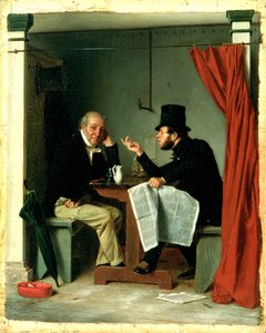 Política en una casa de ostras de Richard Caton Woodville