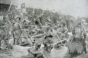La Batalla de Towton en 1461, ilustración de 