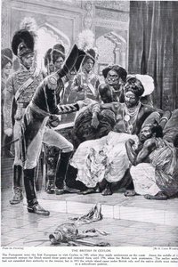 Los británicos en Ceilán, ilustración de 
