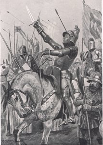 La muerte de Henry Hotspur, 21 de julio de 1403, ilustración de 