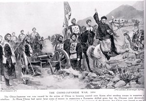 La Primera Guerra Sino-Japonesa, ilustración de 