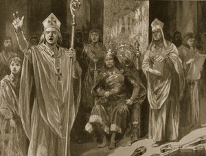 La Oración de Hubert Walter, Arzobispo de Canterbury, en la Coronación de Juan, Día de la Ascensión, 27 de mayo de 1199, de 