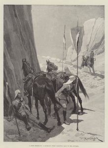 Un Mensajero Mudo, un Caballo sin Jinete galopando de regreso a los Apoyos de Richard Caton Woodville junior