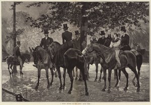 Una fuerte lluvia en el Row, Hyde Park de Richard Caton Woodville junior