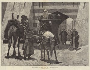 Jefes árabes en la puerta de una ciudad sitiada