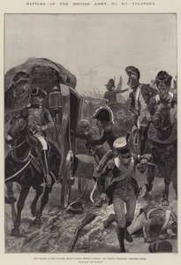 Batallas del Ejército Británico, Talavera, la Huida de las Tropas Españolas bajo el General Cuesta, Sir Arthur Wellesley restaura el Orden de Richard Caton Woodville junior