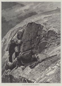 Acecho de carnero grande en las Montañas Rocosas de Richard Caton Woodville junior
