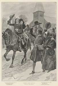 Saliendo de la iglesia