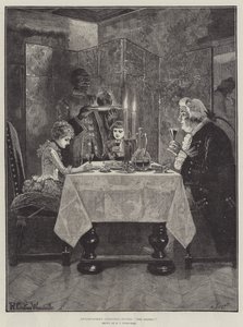 La cena de Navidad del abuelo, ¡Las damas! de Richard Caton Woodville junior