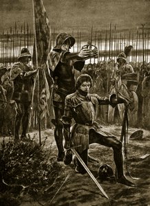 Enrique VII coronado en Bosworth, ilustración de 
