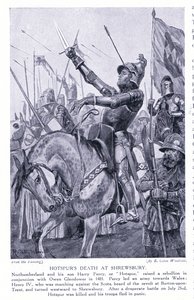 La muerte de Hotspur en Shrewsbury, años 1920