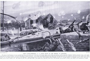 Cómo el cabo Lance C A Jarvis voló un puente en Jemappes cerca de Mons y ganó la VC, agosto de 1914