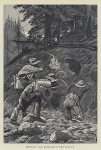 Cazando al Viejo Efraín en las Rocosas de Richard Caton Woodville junior