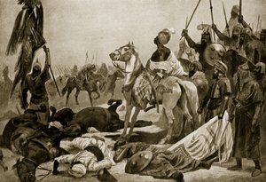 Hyder Ali en Conjeveram, 1780, ilustración de 