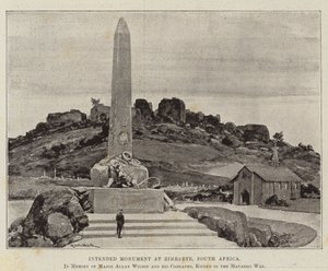 Monumento previsto en Zimbabye, Sudáfrica, en memoria del Mayor Allan Wilson y sus compañeros, muertos en la Guerra de Matabili
