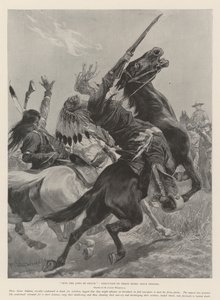 En las fauces de la muerte, ejecución de tres indios sioux rebeldes