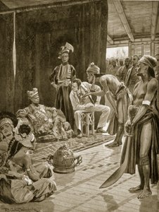 Sir James Brooke en Borneo, ilustración de 