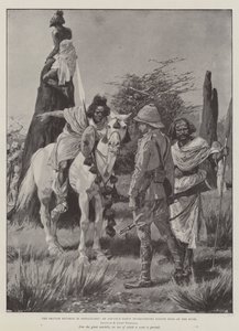 El Reverso Británico en Somalilandia, un Grupo de Avanzada entrevistando a Espías Nativos en el Monte de Richard Caton Woodville junior