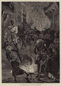 El cólera en El Cairo, la gente dejando Boulak