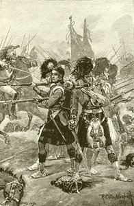Los Highlanders del Cuarenta y Dos en Quatre Bras