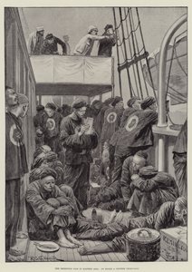 La guerra inminente en Asia Oriental, a bordo de un barco de tropas chino