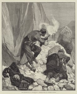 La insurrección en Herzegovina, escaramuza con un puesto avanzado austriaco