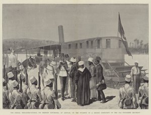 El Sirdar, General de Brigada Sir Herbert Kitchener, en Asuán, en la Ocasión de una Inspección Reciente del 10º Regimiento Sudanés de Richard Caton Woodville junior