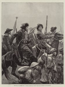 La guerra en Asia Oriental, tropas irregulares chinas del interior en marcha de Richard Caton Woodville junior