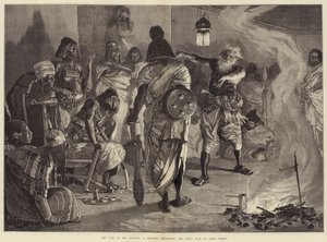 La guerra en Sudán, un derviche predicando la Guerra Santa a los jefes árabes de Richard Caton Woodville junior