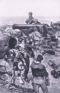 El asalto a Sebastopol, 1855, ilustración de British Battles on Land and Sea, 1915 de Richard Caton Woodville junior