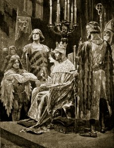 La coronación de Eduardo II, 1308, ilustración de 