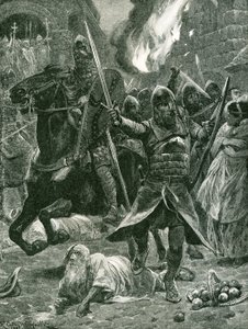 El resultado del reconocimiento de Guillermo I, Día de Navidad, 1066 de Richard Caton Woodville junior