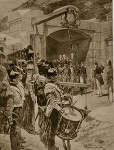 La rendición de la isla Mauricio a los británicos en 1810, ilustración de 