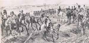 Waterloo 18 de junio de 1815: La Vieja Guardia, ilustración de British Battles on Land and Sea, 1915 de Richard Caton Woodville junior