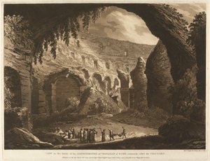 Vista en el interior del Anfiteatro de Vespasión en Roma Comúnmente llamado el Coliseo de Richard Cooper the Elder