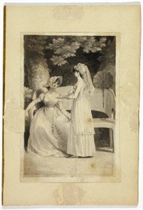 Dos mujeres en un jardín de Richard Corbould