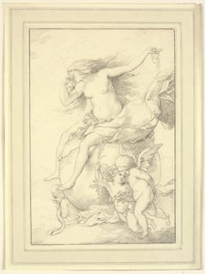 Alegoría de la Fortuna en un globo rodeado de putti de Richard Cosway