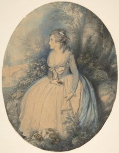 Sra. Robinson como Perdita, ca. 1779 de Richard Cosway