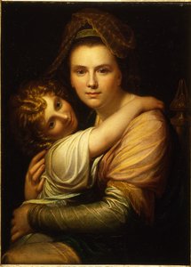 Retrato de la esposa e hija del artista
