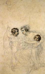 La condesa de Hopetoun con sus hijas Jasmin y Lucy de Richard Cosway